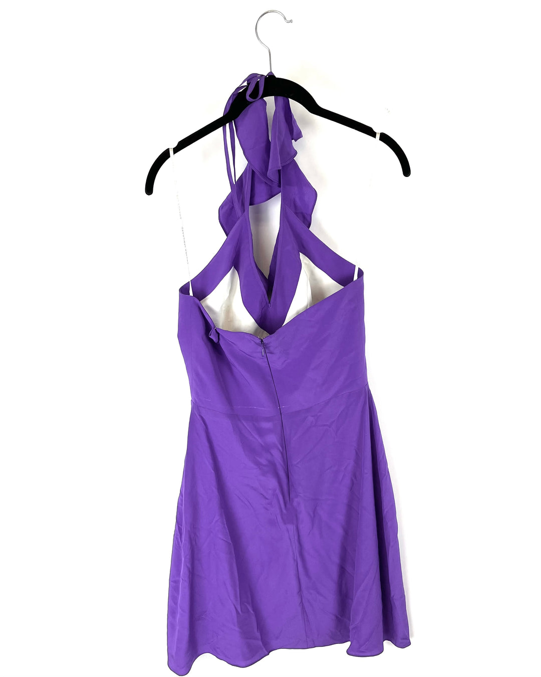Purple Ruffled Halter Top Dress - Size 4-6