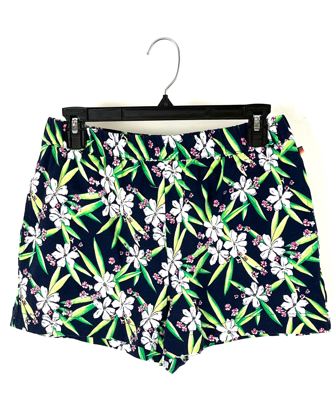 Green Floral Printed Sleepwear Shorts - Small