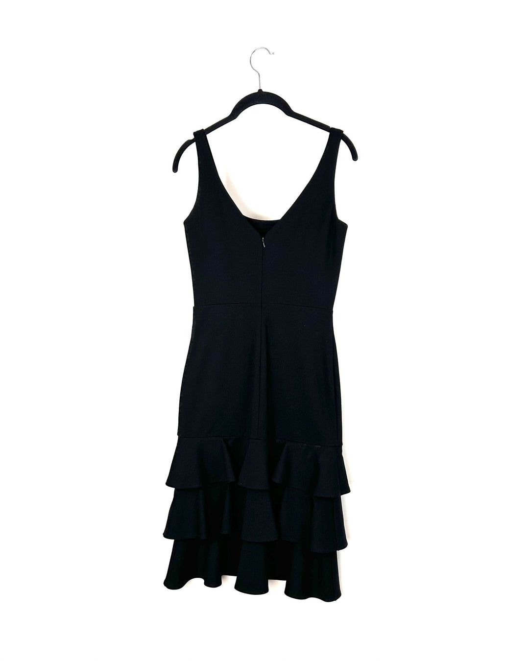 Black Ruffle Hem Dress - Size 4/6