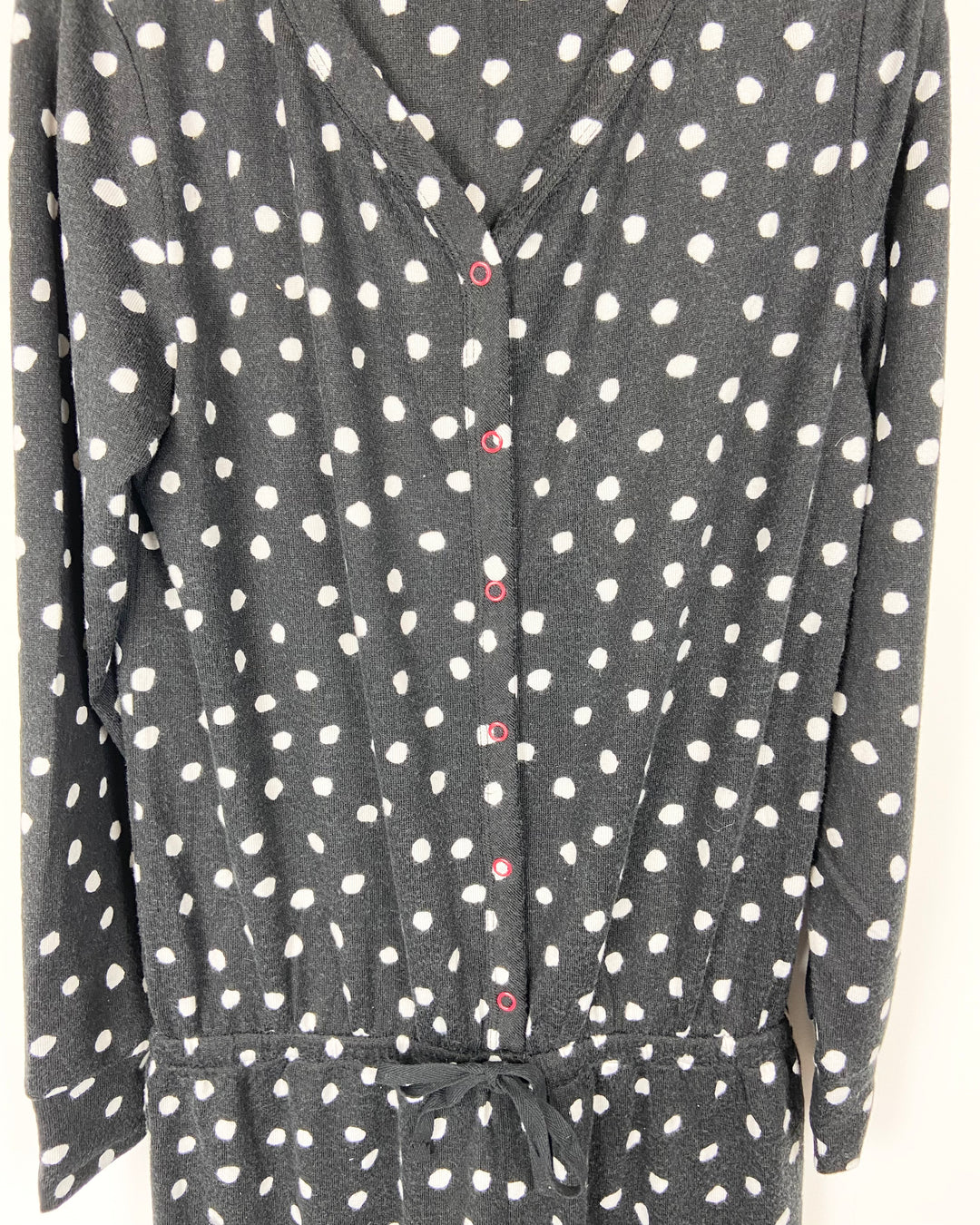 Black And White Polka Dot Onesie - Small