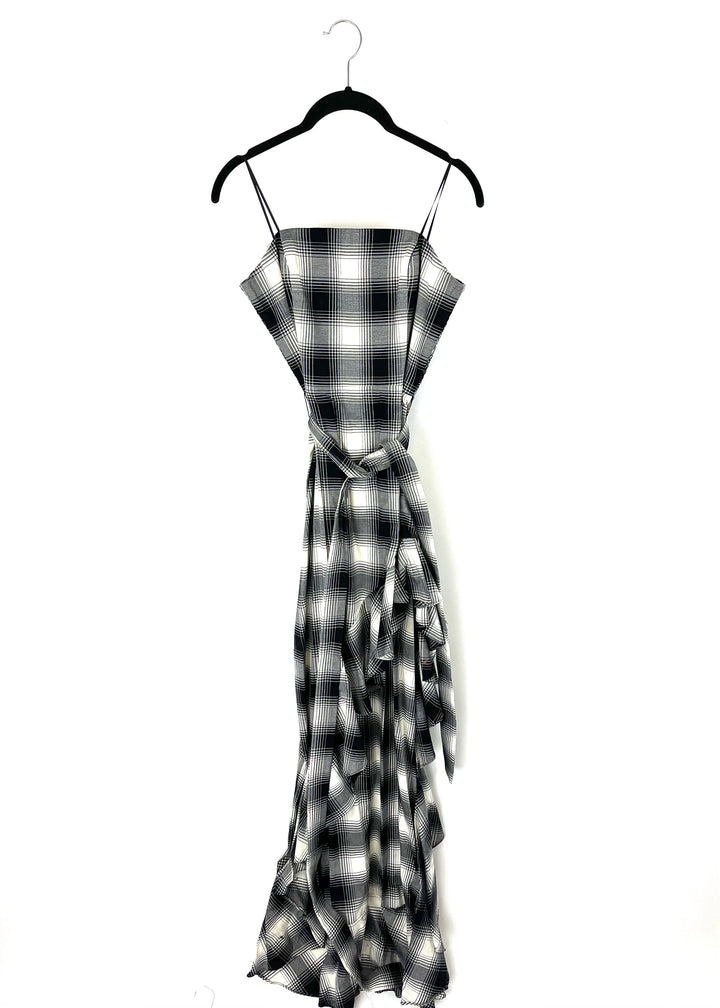 Black and White Plaid Dress - Size 4-6