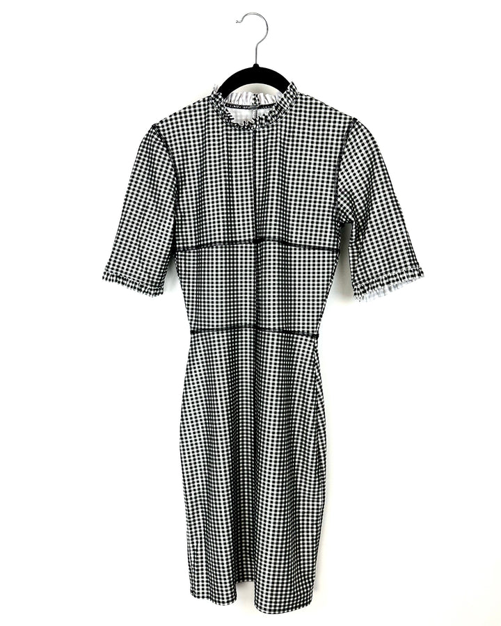 Black And White Checkered Cover Up Dress - Size 2-4