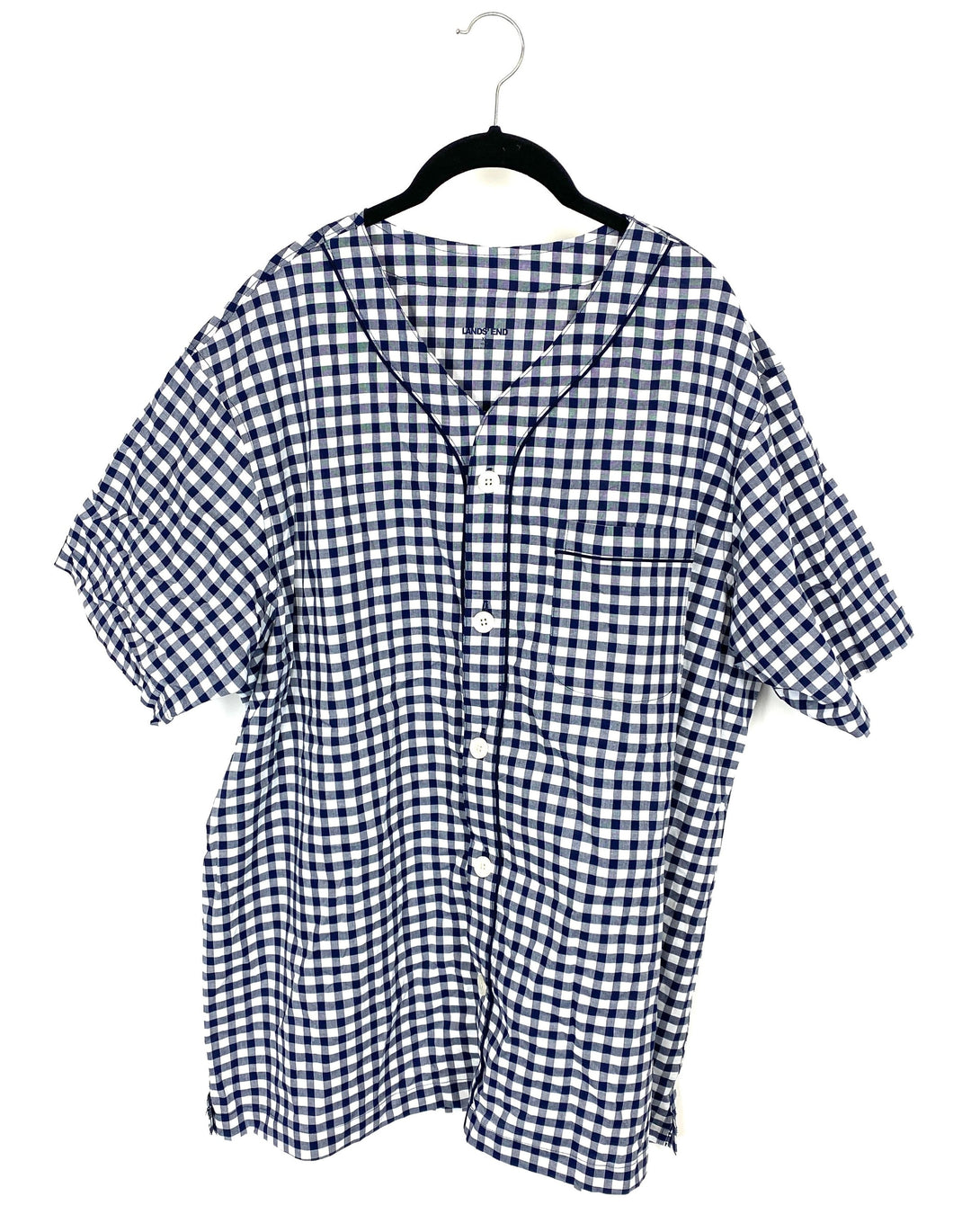 MENS Blue and White Checkered Shirt - Extra Large