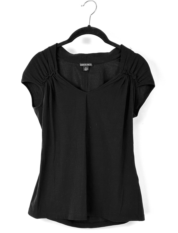 Black Short Sleeve Top - Small