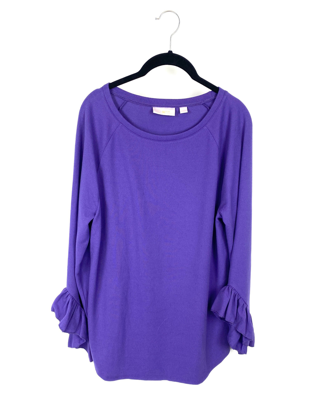 Purple Ruffled Sleeve Top - Small/Medium