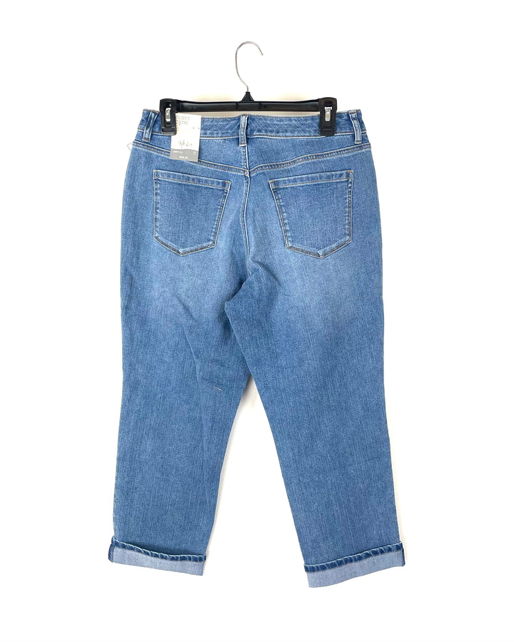 Mid Rise Curvy Capri Denim Jeans - Size 8
