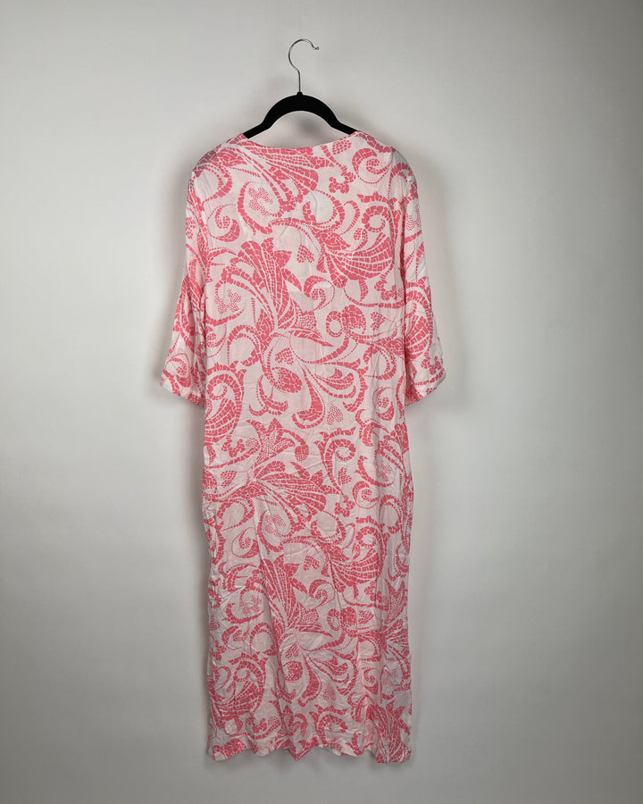 Pink And White Caftan - Small
