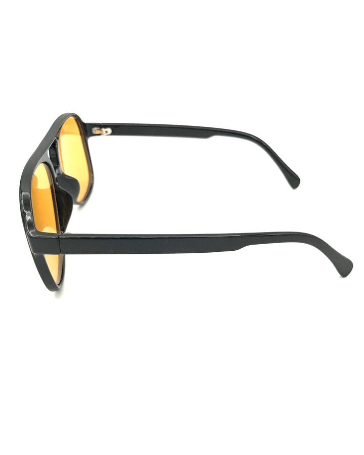 Amber and Black Aviator Sunglasses