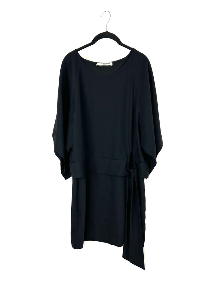 Black Side Tie Dress - Small