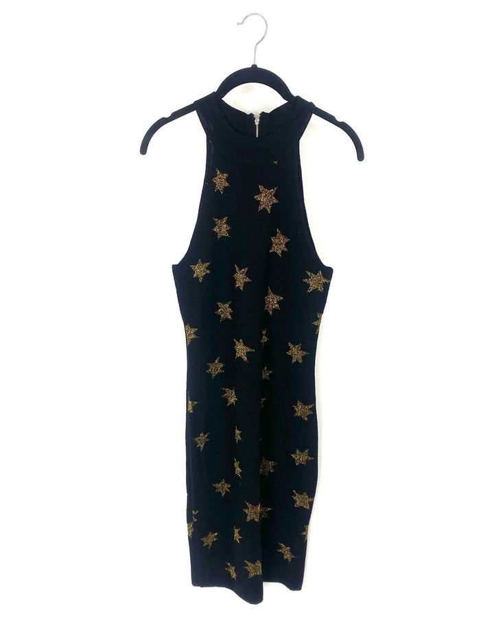 Black Knit Star Dress - Small