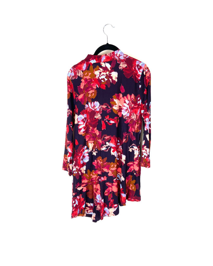 Floral Print Long Sleeve - Size 6-8