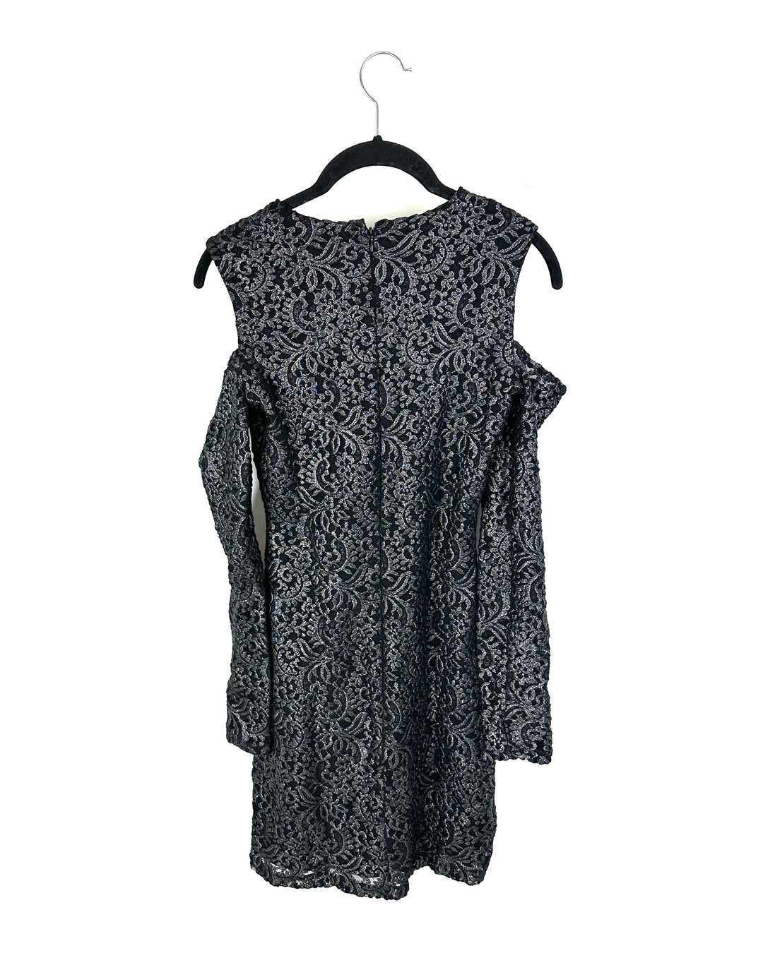 Gunmetal Cutout Shoulder Dress - Small