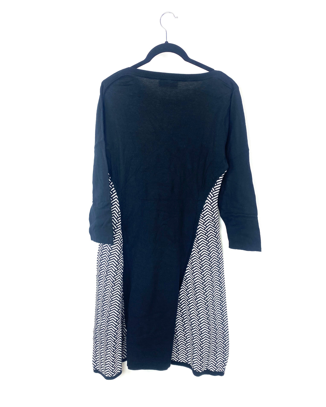 Fit And Flared Black and White Dress - Extra Small