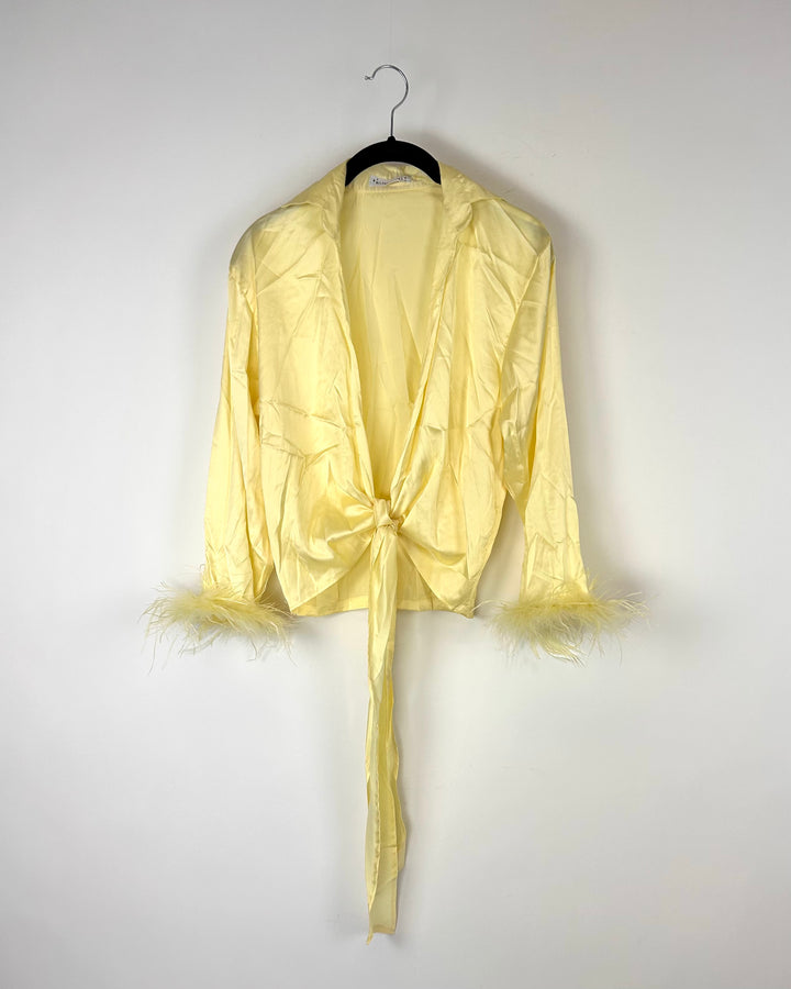 Bright Yellow Feather Top - Size 2/4