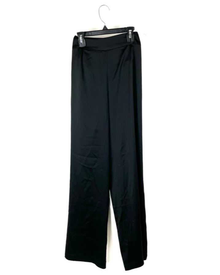 Black and White Wide Leg Pants - Size 4 And 14