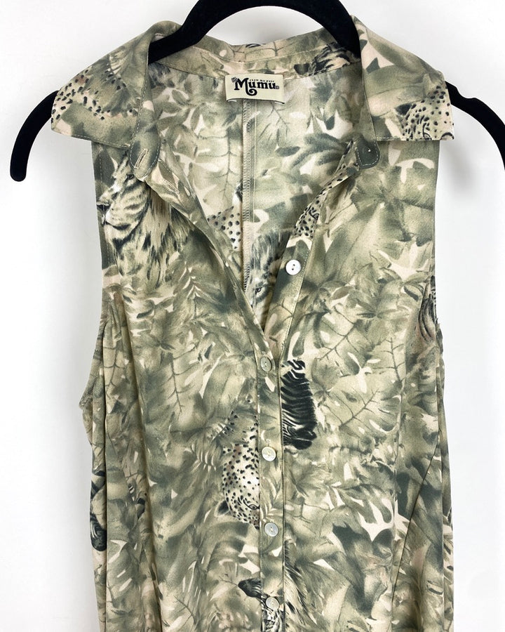 Green Wildlife Dress - Small