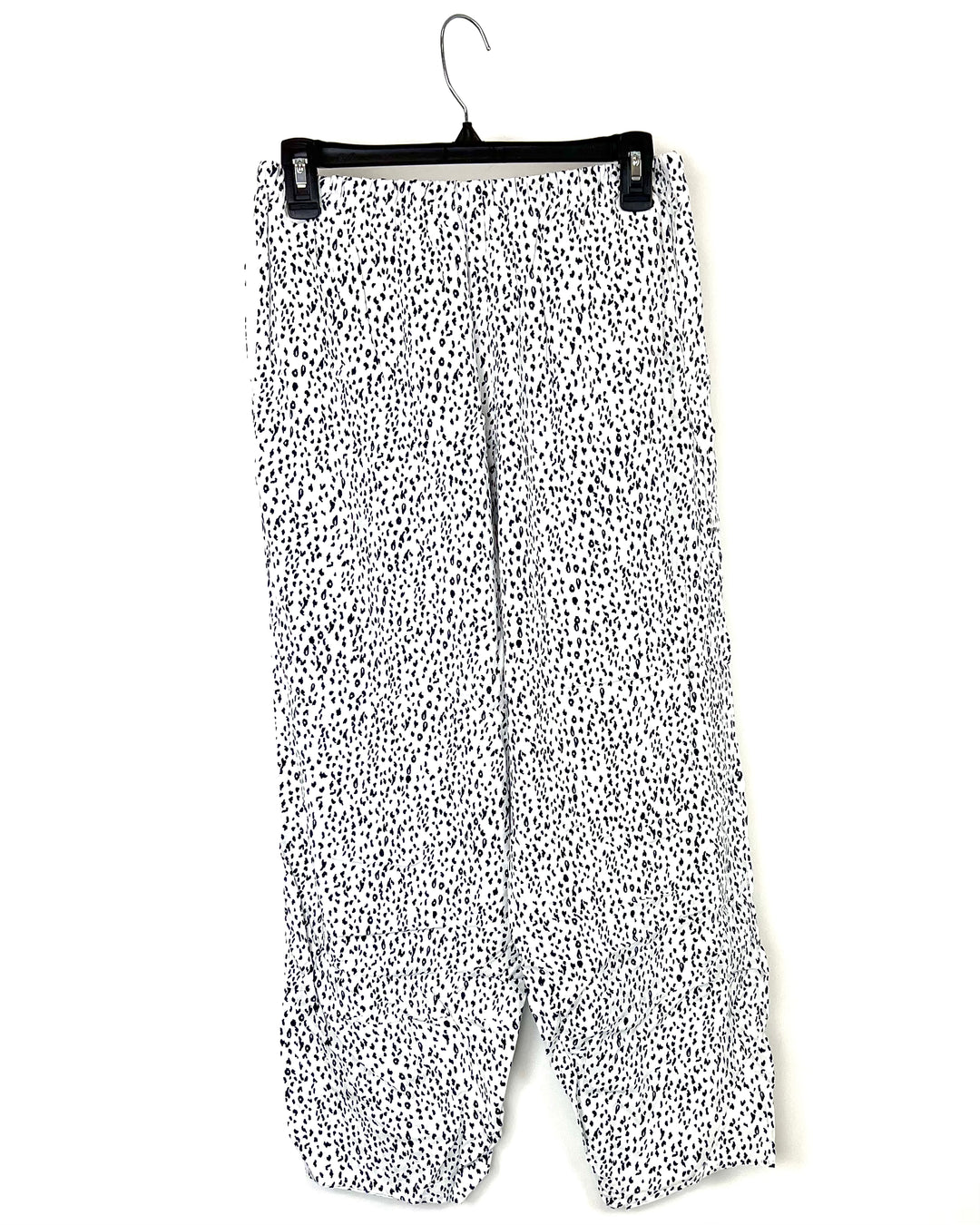 Navy Blue And White Cheetah Print Sleepwear Bottoms - Small