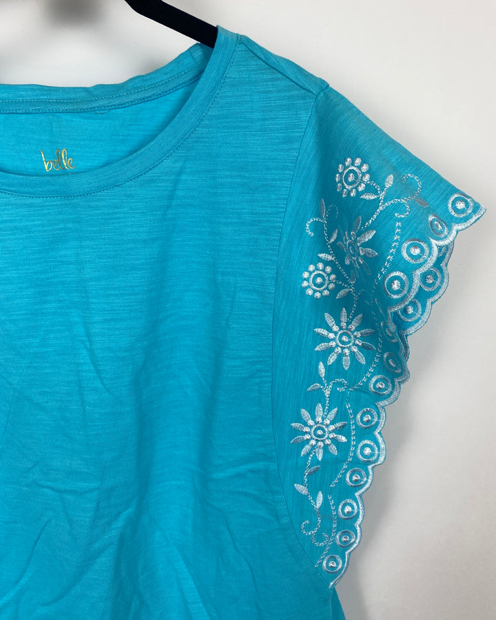 Light Blue Short Sleeve Top - Small/Medium and Large/Extra Large