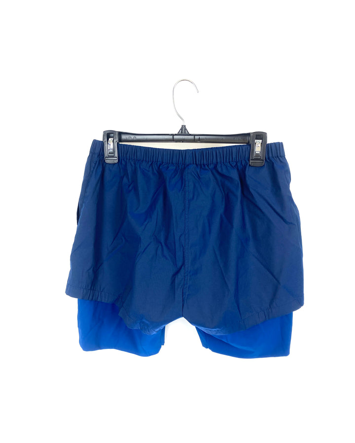 Blue Athleisure Shorts - Small