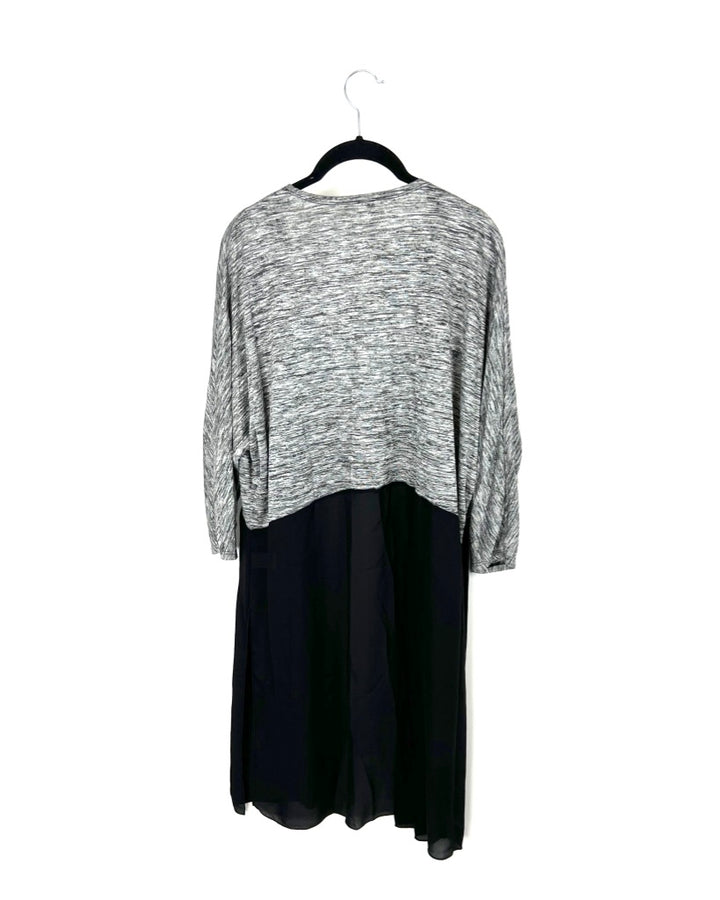 Grey Long Cardigan - Small, Medium, Large