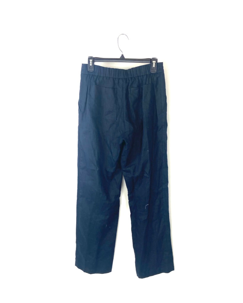 Navy Linen Pants - Size 4