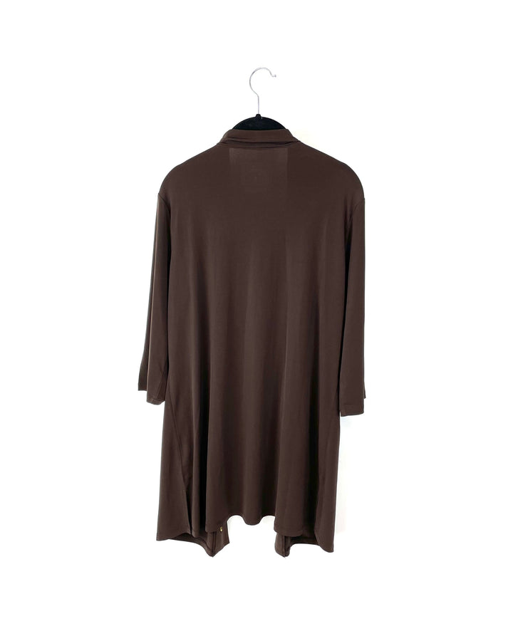 Brown and Gold Open Cardigan - Small/Medium