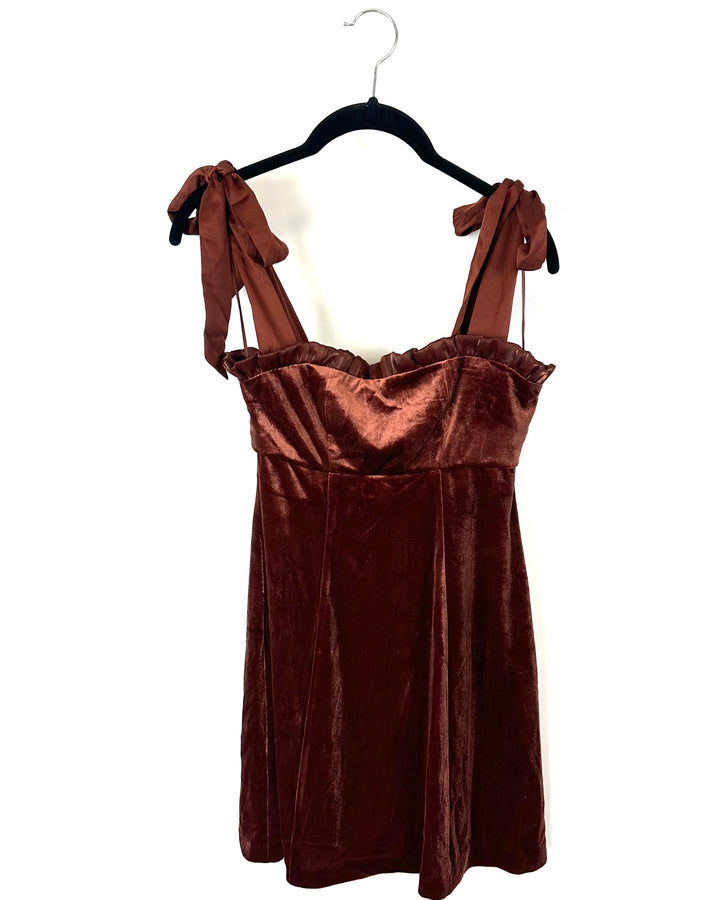 Brown Velour Dress - Medium