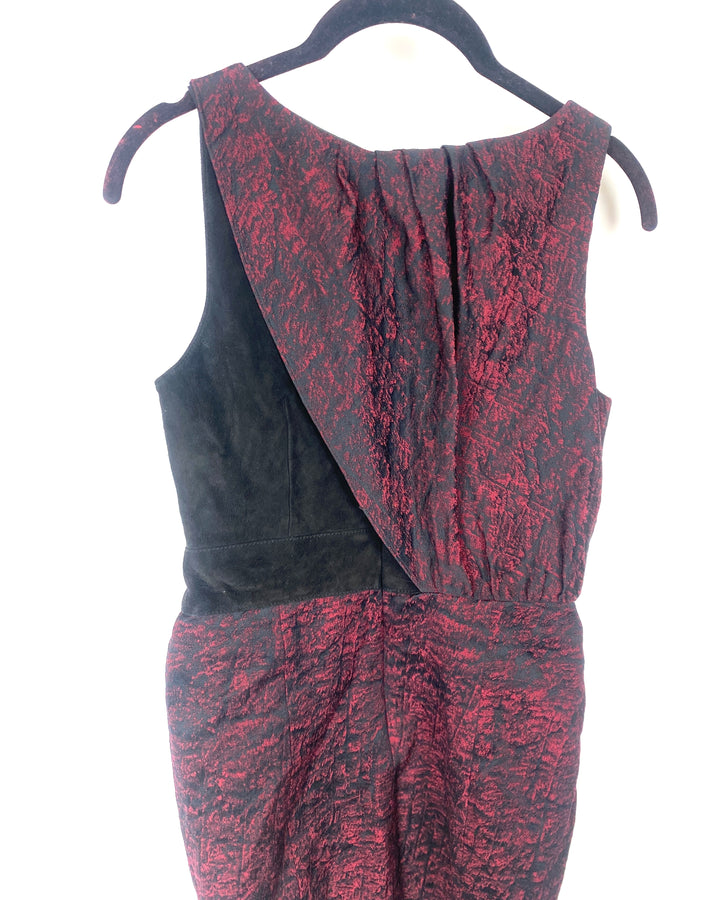 Red and Black Patterned Dress - Small