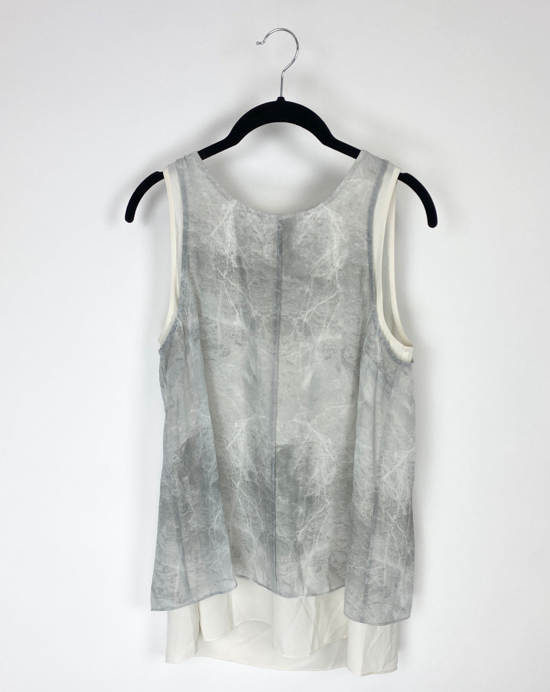 Grey Layered Tank Top - Extra Small