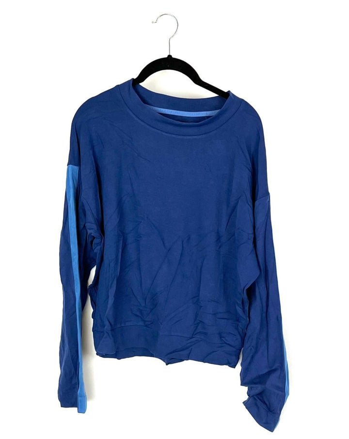 Dark Blue Long Sleeve Sleepwear Top - Small