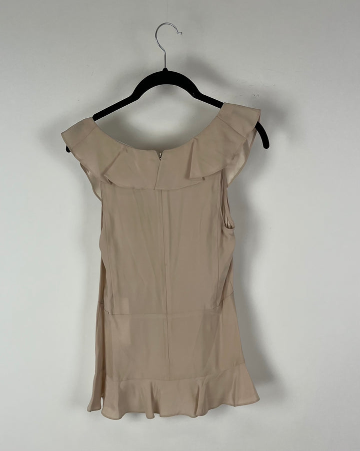 Champagne Sleeveless Blouse - Small