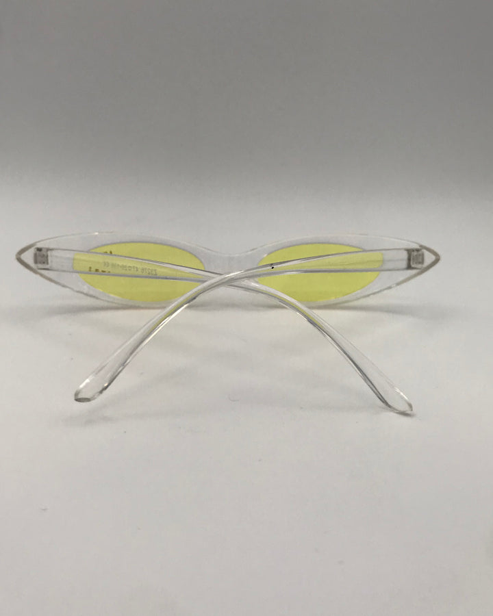 Translucent and Yellow Slim Lens Sunglasses