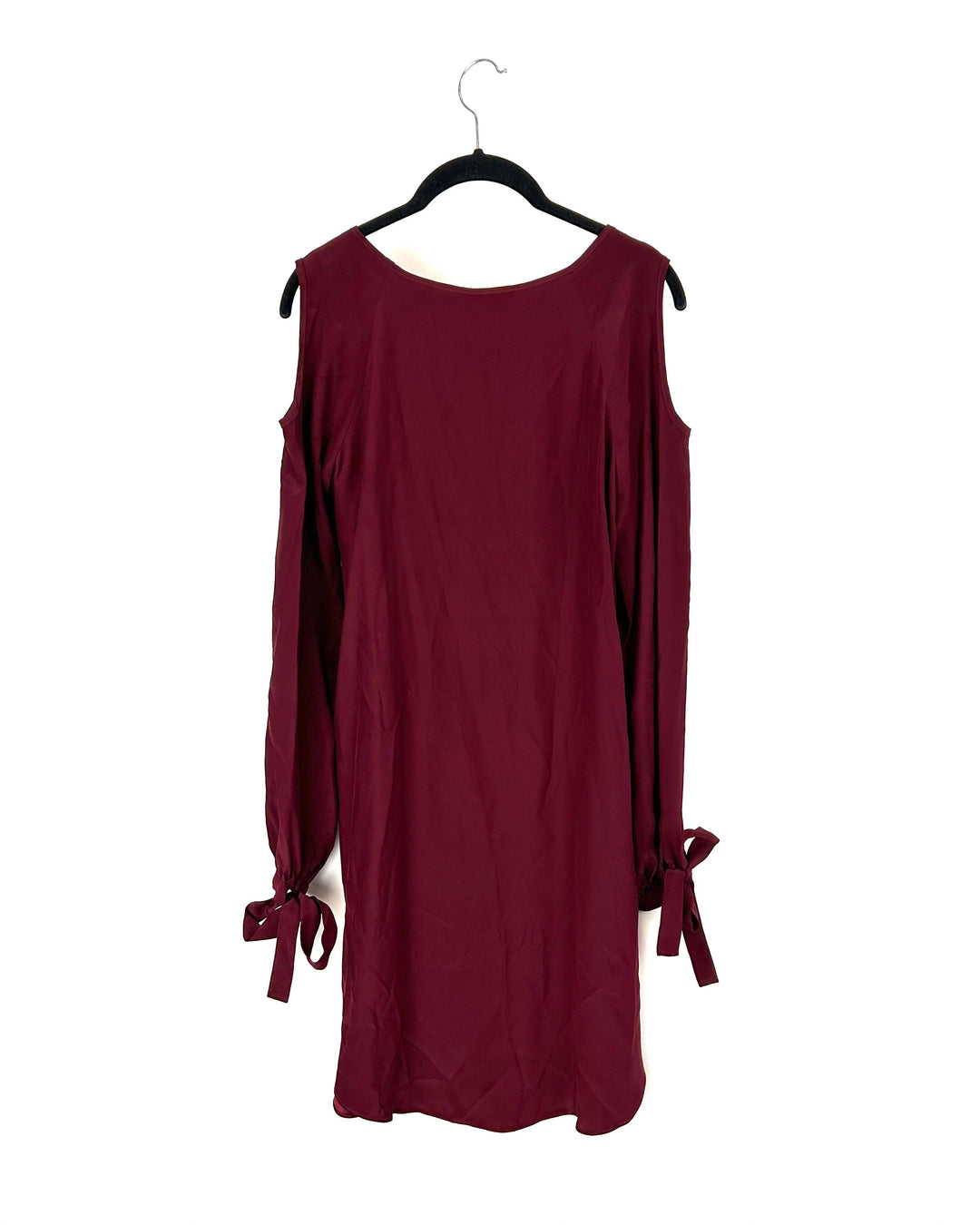 Long Sleeve Burgundy Dress - Size 4-6