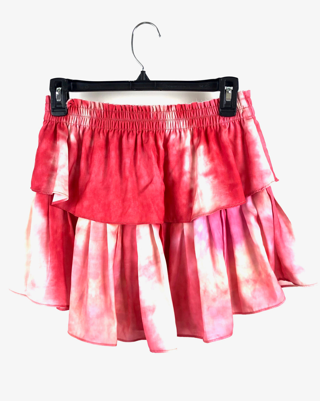 Tie Dye Tiered Mini Skirt - Small