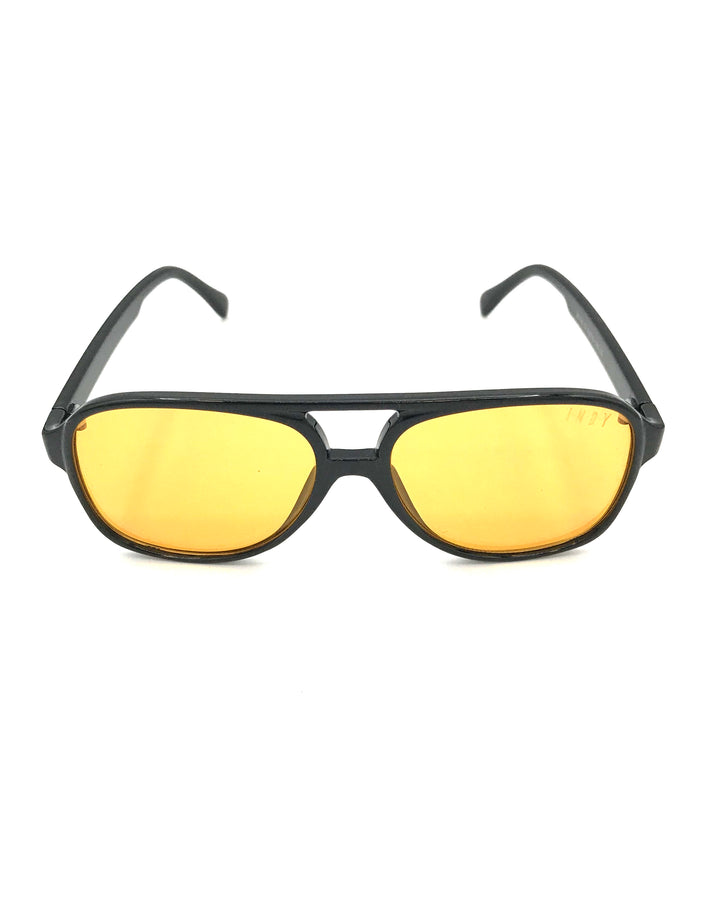 Amber and Black Aviator Sunglasses