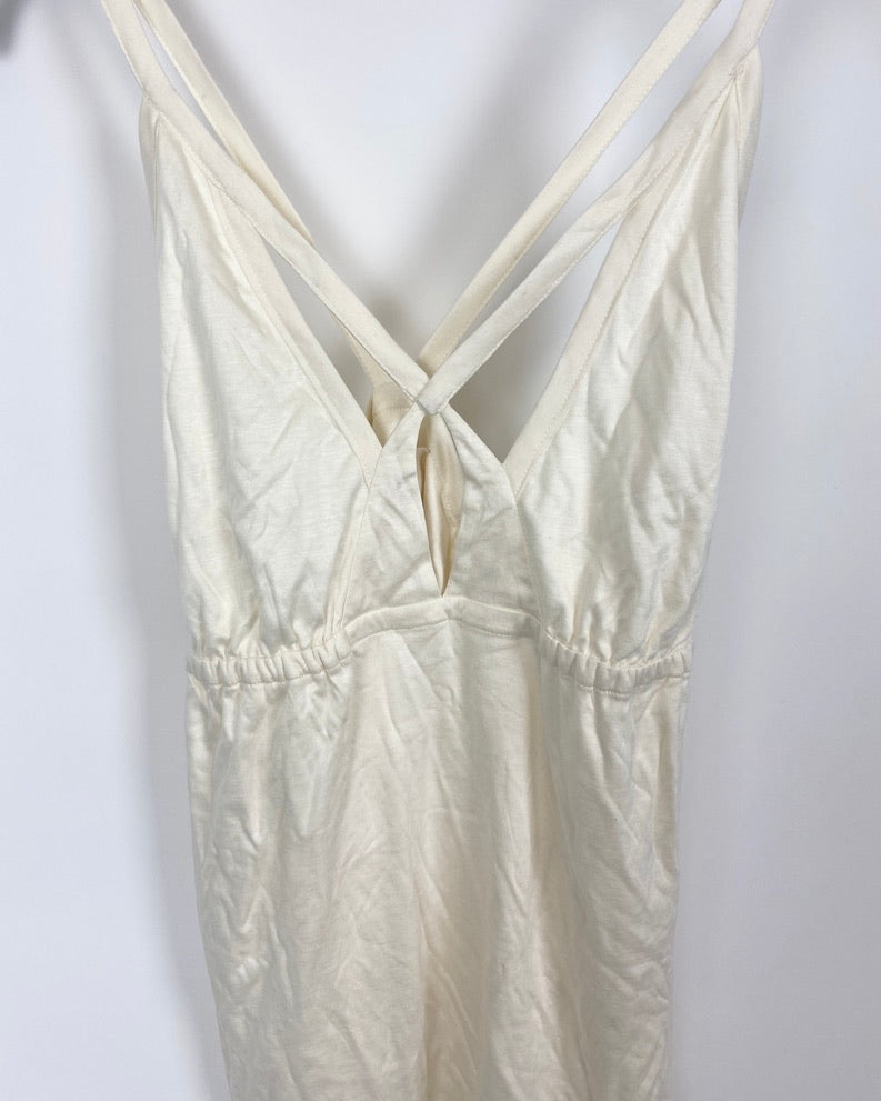 Off White Strappy Top - Size Small