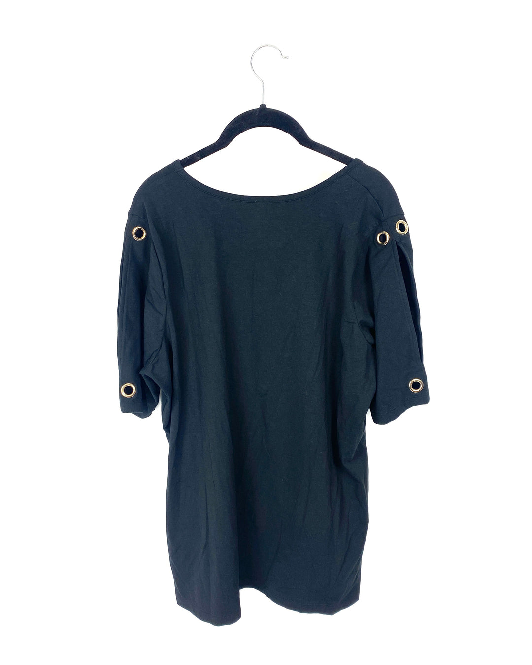 Black Scoop Neck Top - Large/Extra Large