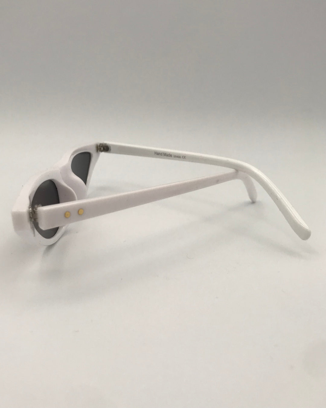 White and Black Slim Lens Sunglasses