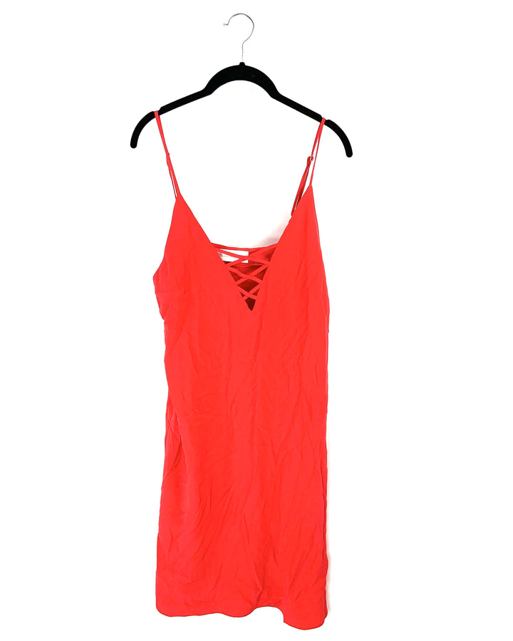 Red Criss Cross Dress - Small