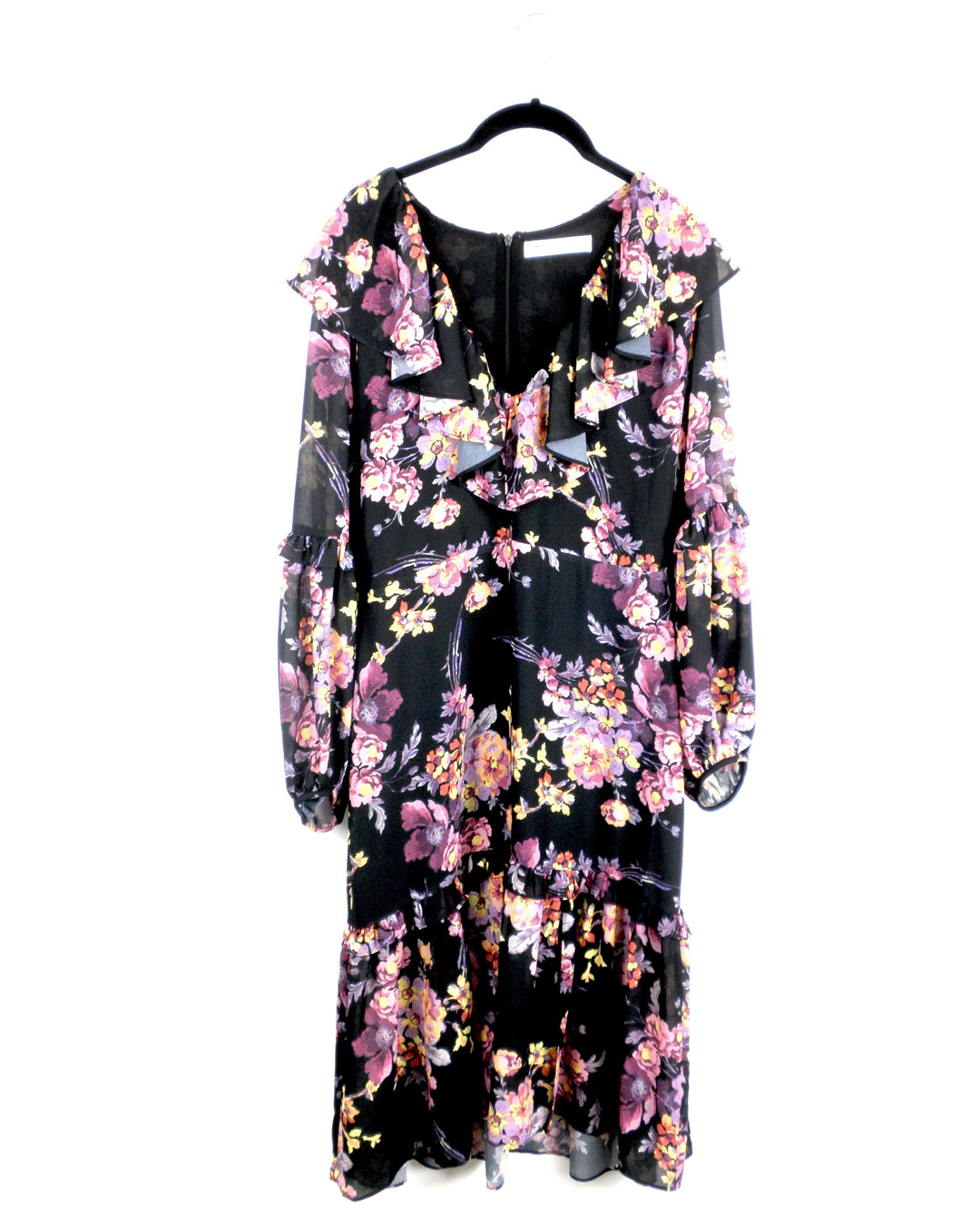 Floral Long Sleeve Midi Dress - Small Floral Long Sleeve Midi Dress - Small