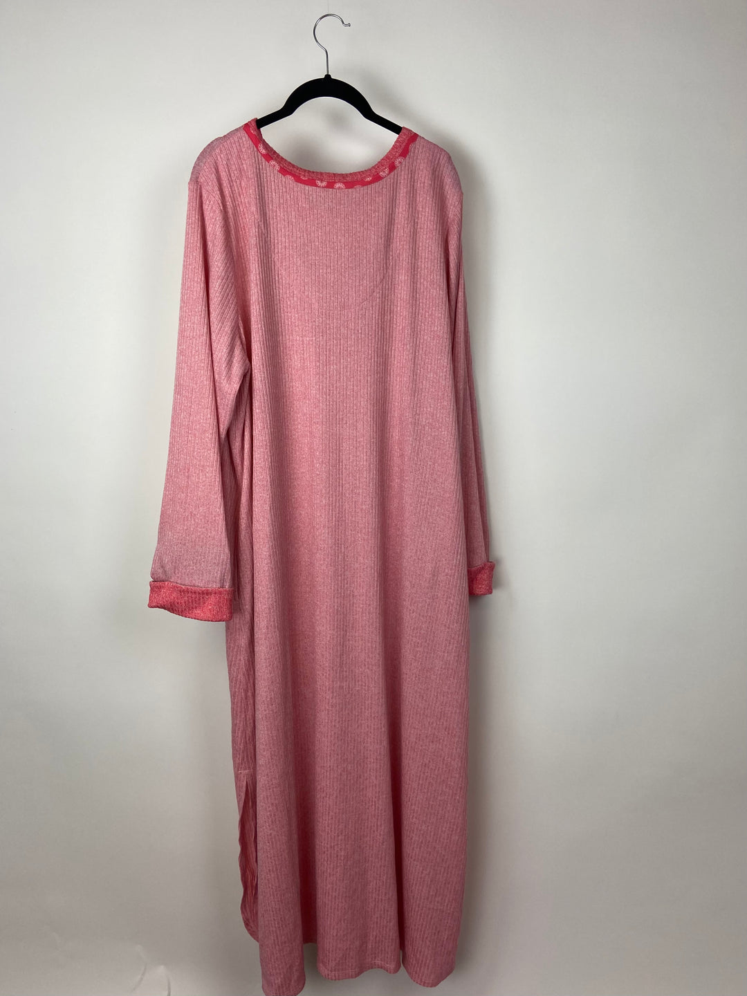 Pink and Coral Long Sleeve Dress - 2X