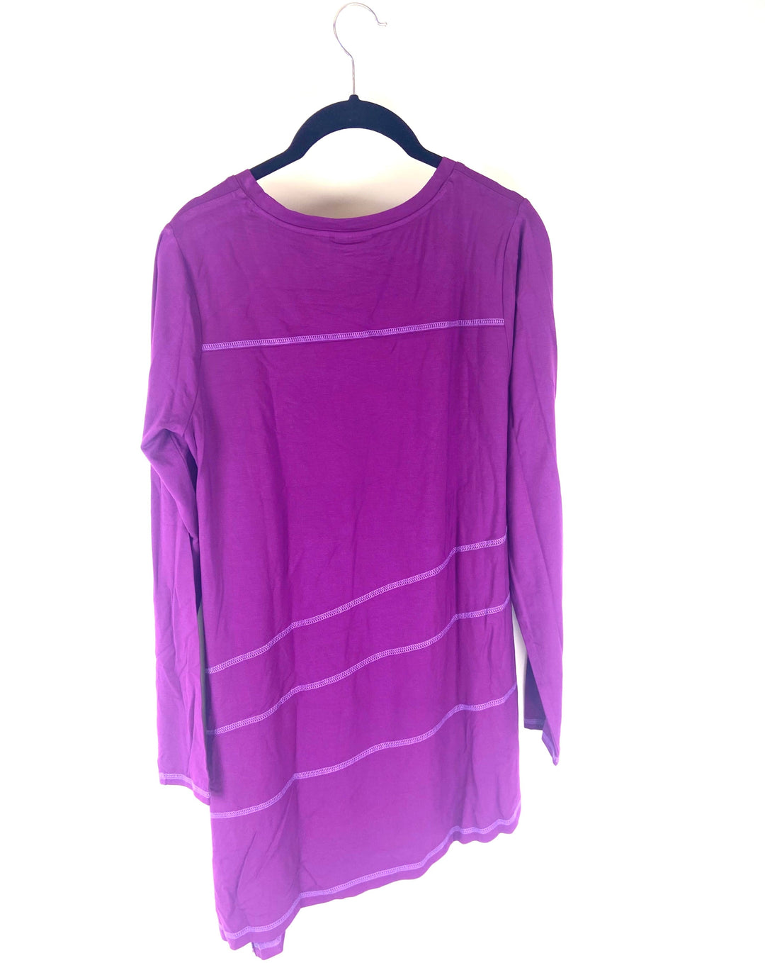 Asymmetrical Cut Purple Top- Size 6/8