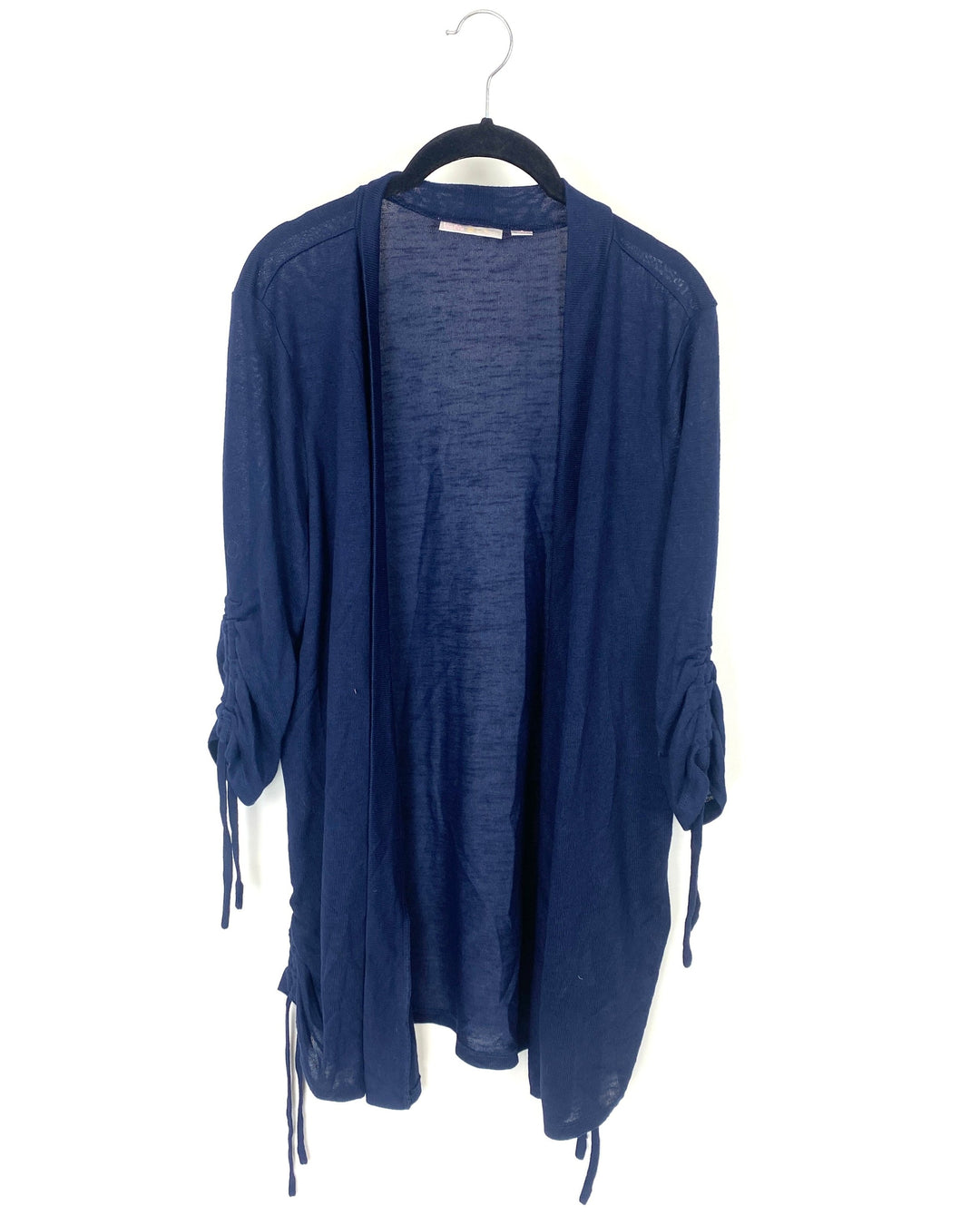 Navy Blue Crop Sleeve Cardigan - Small/Medium