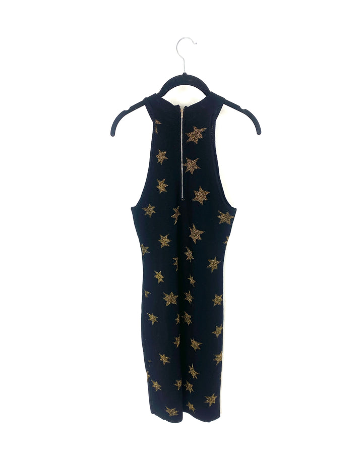 Black Knit Star Dress - Small
