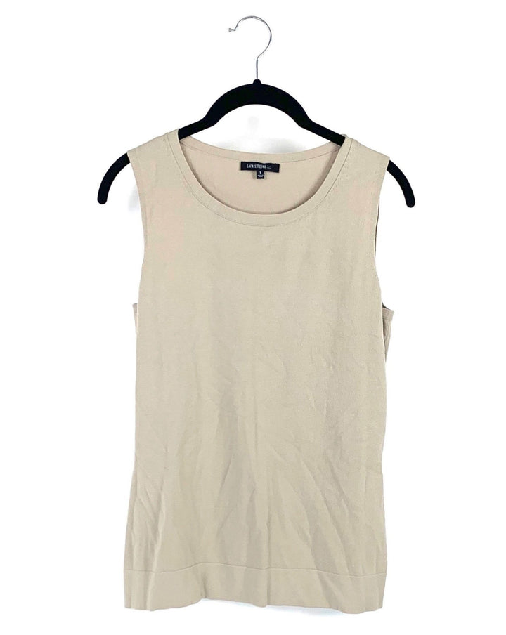 Tan Sleeveless Top - Small