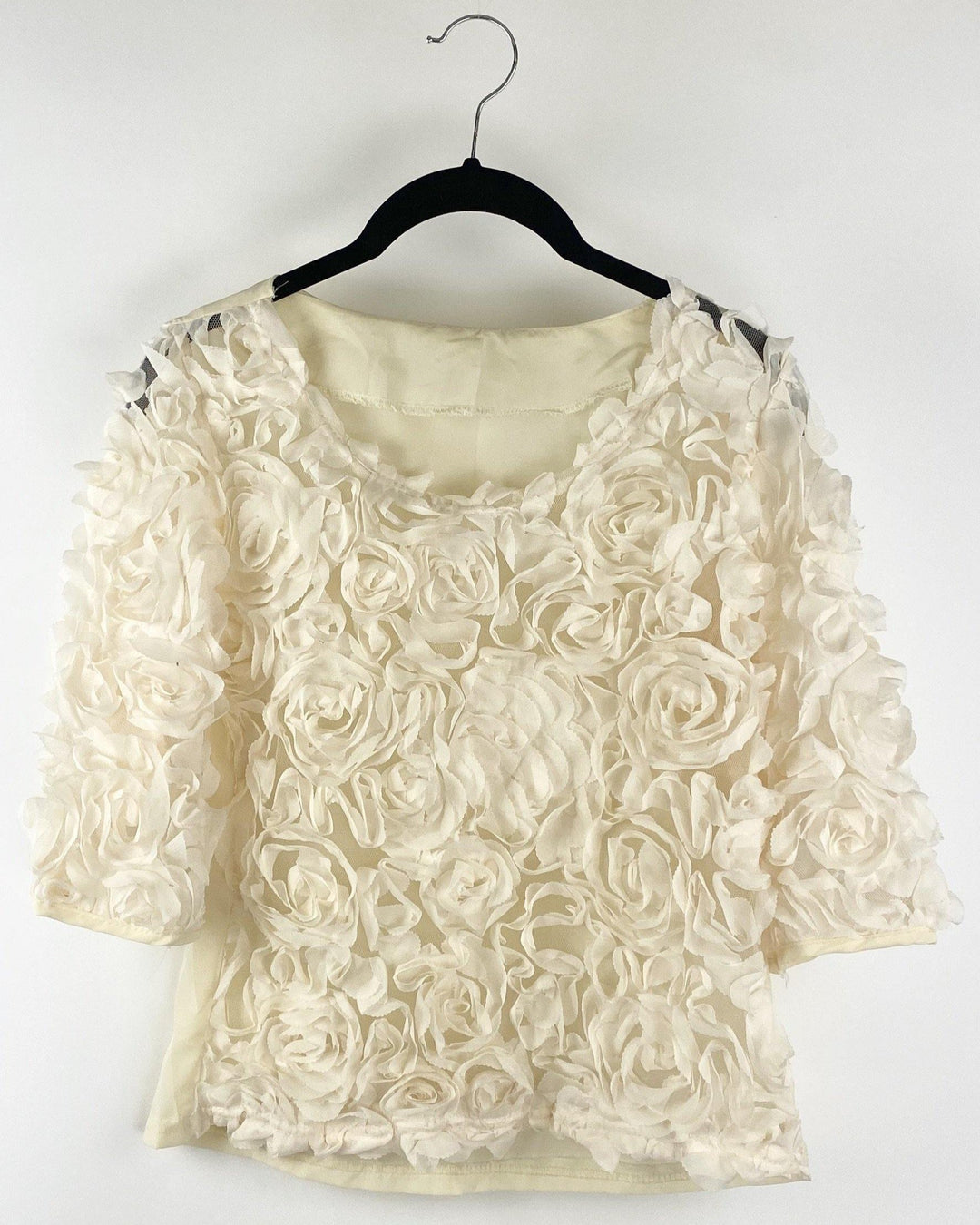 Amanda Uprichard Off White Floral Top - Small - The Fashion Foundation - {{ discount designer}}