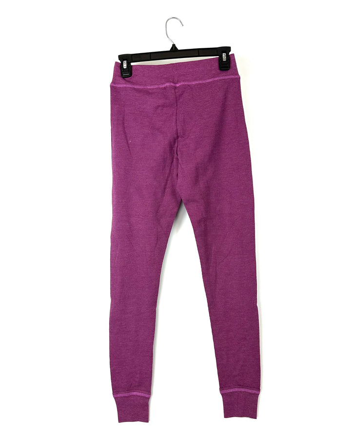 Purple Texture Leggings - Small