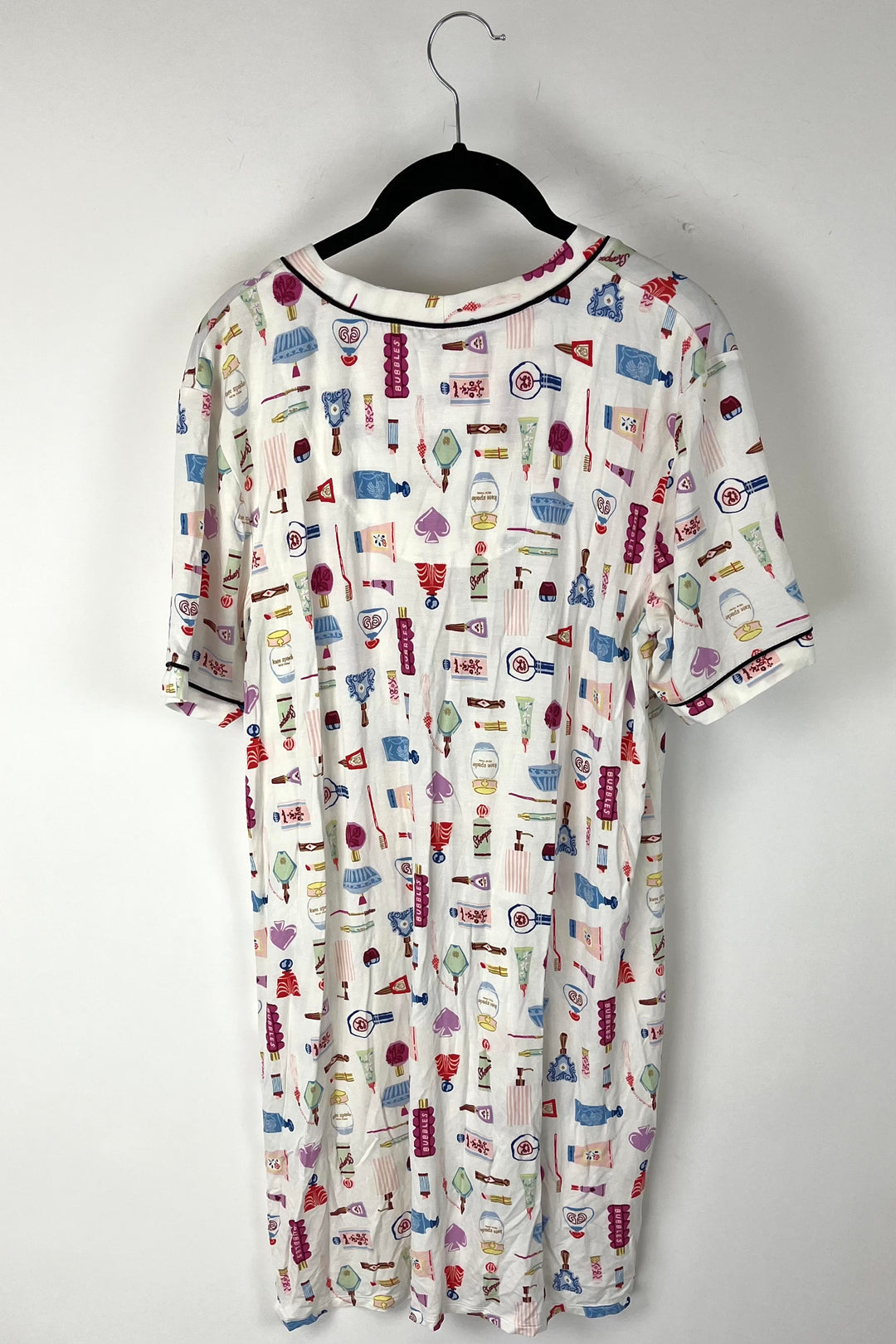 White Beauty Print Nightgown - Small