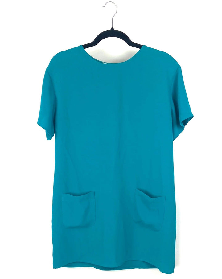 Teal Pocket Dress - Size 2-4W