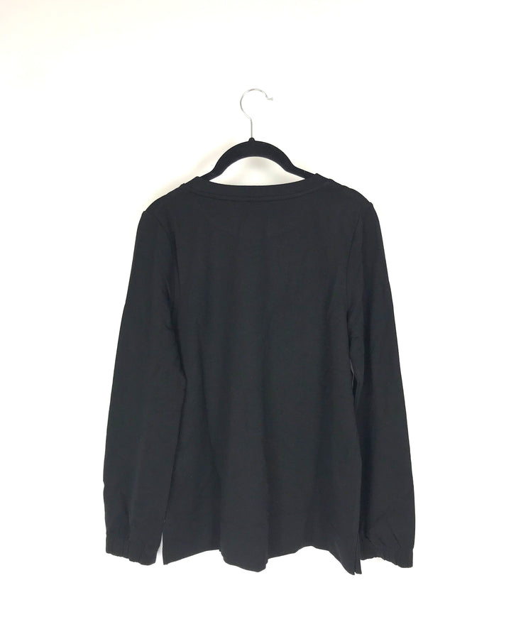 Black Long Sleeve Sweater - Small